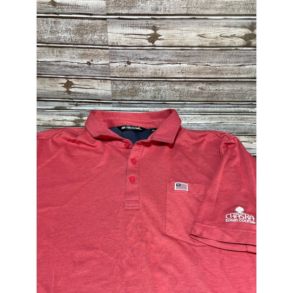 Travis Mathew Men's Golf Polo Logo Red Size‎ XL